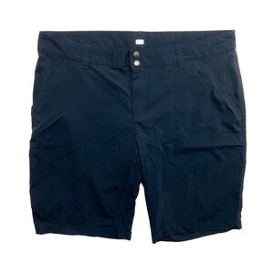 Columbia Bermuda Shorts Womens Size 18W Black Lightweight Walking 11 Inseam